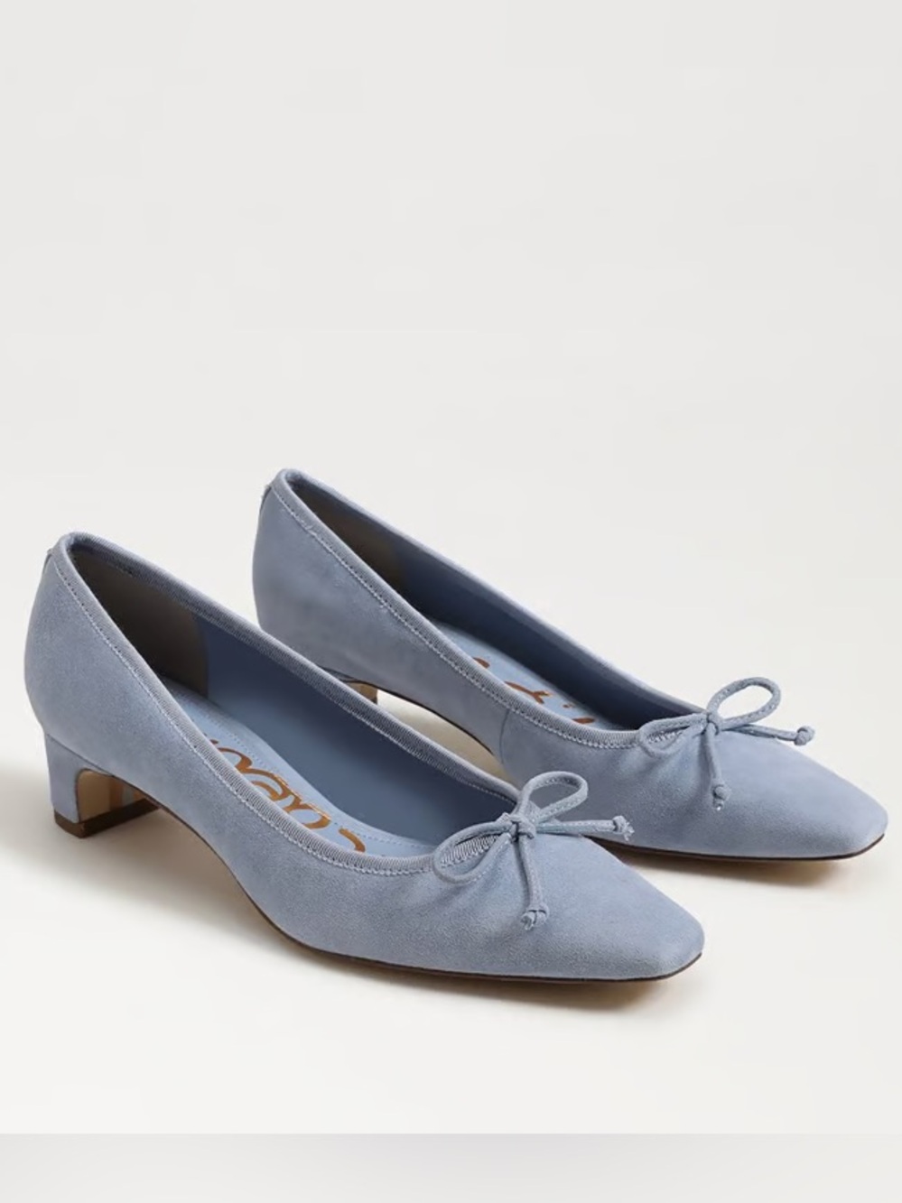 Rinda Pointed Toe Ballet Heel | Billow Blue Suede